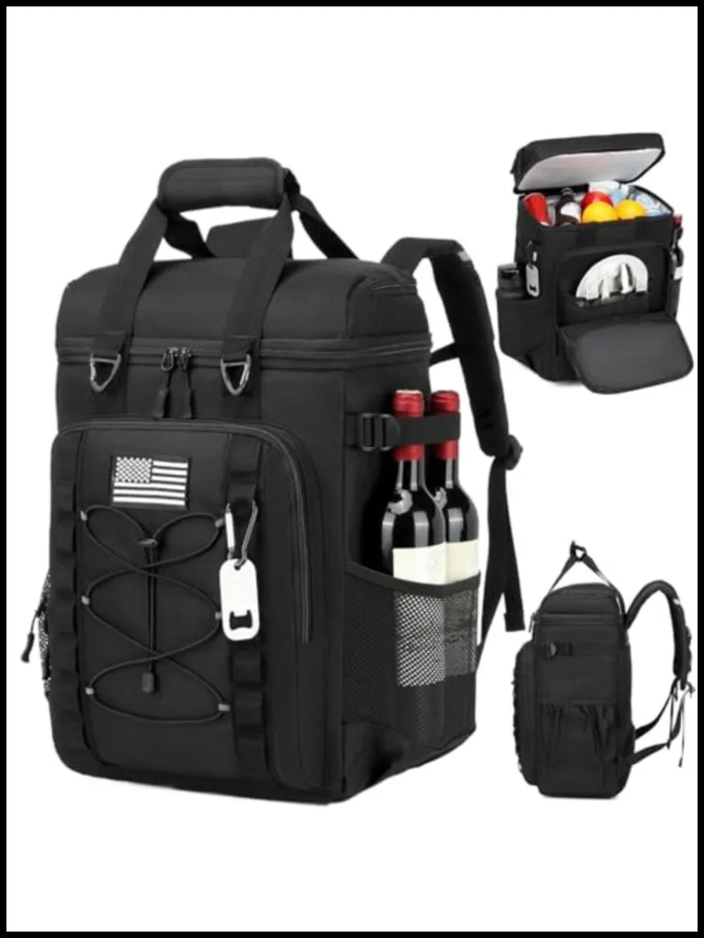 Insulated Cooler Backpack 50 Cans Waterproof Lunch Bag Leak Proof Men Women